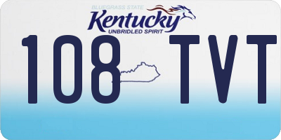 KY license plate 108TVT