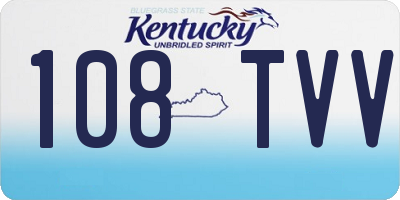 KY license plate 108TVV