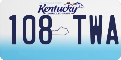 KY license plate 108TWA