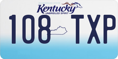 KY license plate 108TXP