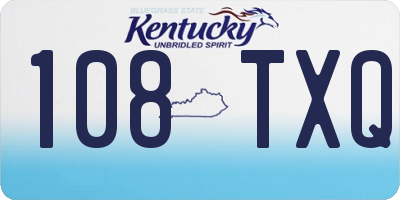 KY license plate 108TXQ