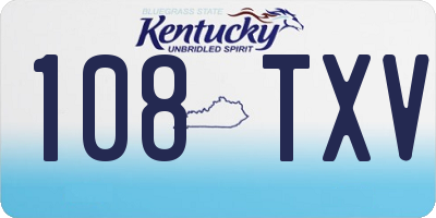 KY license plate 108TXV