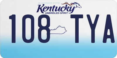 KY license plate 108TYA