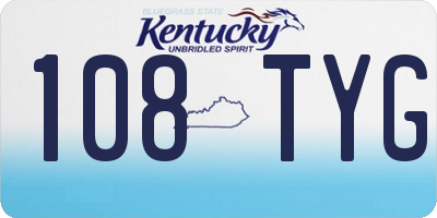 KY license plate 108TYG