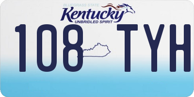 KY license plate 108TYH