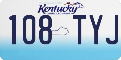KY license plate 108TYJ