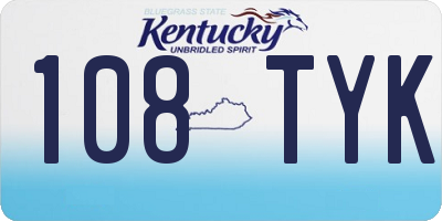 KY license plate 108TYK