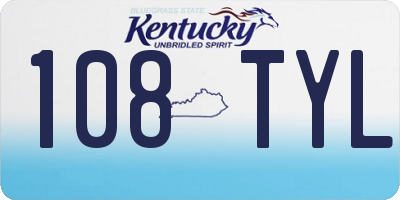 KY license plate 108TYL