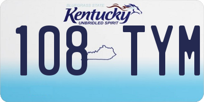 KY license plate 108TYM