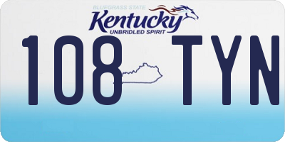 KY license plate 108TYN
