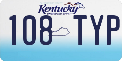 KY license plate 108TYP