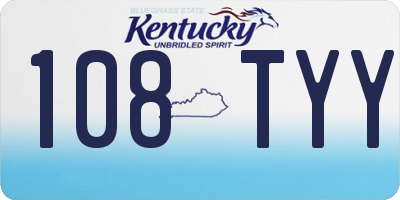 KY license plate 108TYY
