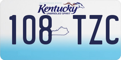 KY license plate 108TZC