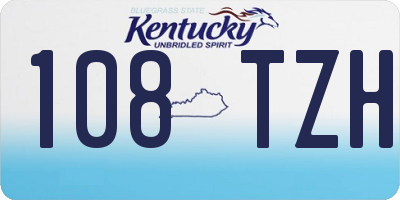 KY license plate 108TZH