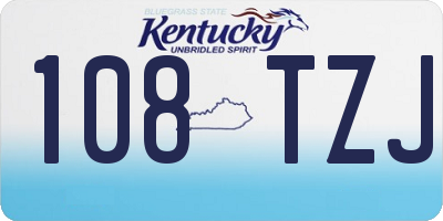 KY license plate 108TZJ