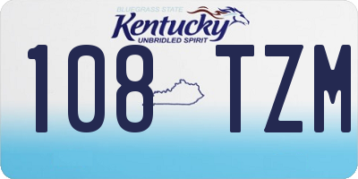 KY license plate 108TZM