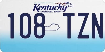 KY license plate 108TZN
