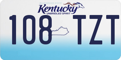 KY license plate 108TZT