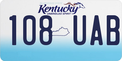 KY license plate 108UAB