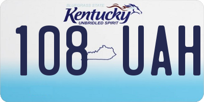 KY license plate 108UAH