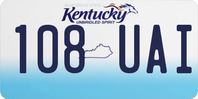 KY license plate 108UAI