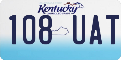 KY license plate 108UAT