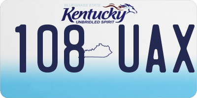 KY license plate 108UAX