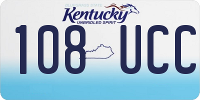 KY license plate 108UCC