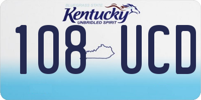 KY license plate 108UCD
