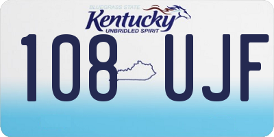 KY license plate 108UJF