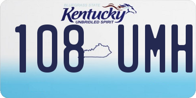 KY license plate 108UMH