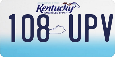 KY license plate 108UPV