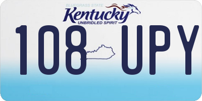 KY license plate 108UPY