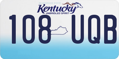 KY license plate 108UQB