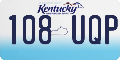 KY license plate 108UQP