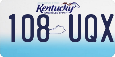 KY license plate 108UQX