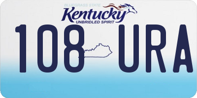 KY license plate 108URA