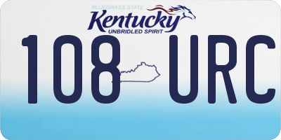 KY license plate 108URC