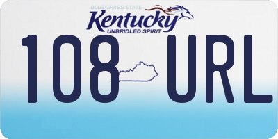 KY license plate 108URL