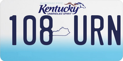 KY license plate 108URN