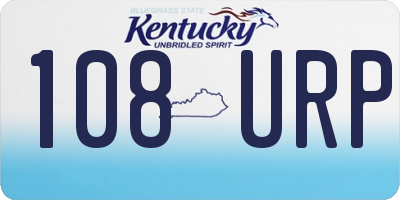KY license plate 108URP
