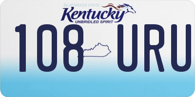 KY license plate 108URU