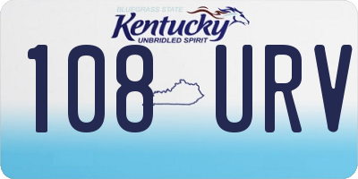 KY license plate 108URV