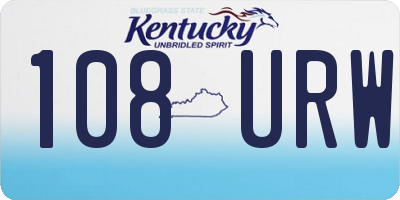 KY license plate 108URW
