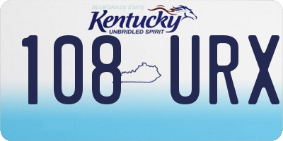 KY license plate 108URX
