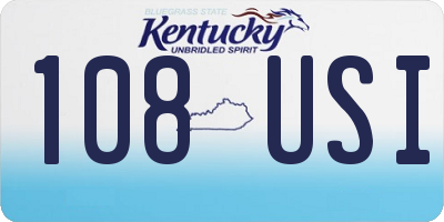 KY license plate 108USI