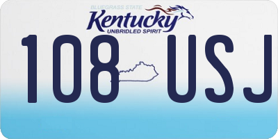 KY license plate 108USJ