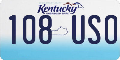 KY license plate 108USO