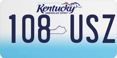 KY license plate 108USZ