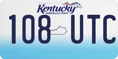 KY license plate 108UTC